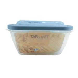 Recipiente Hermético Rectangular de 1.8 Litros de Plástico con Tapa y Valvula Tab and Kit