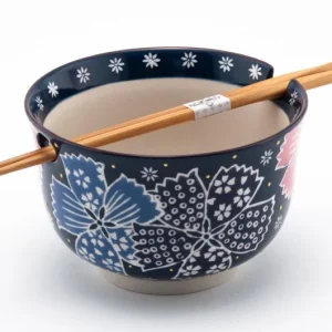 Tazón Japones Con Palillos Clavel