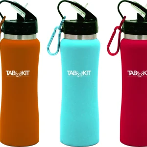Termo de 500 ml de Acero Inoxidable con Popote Colores Vibrantes TKTA020 Tab and Kit