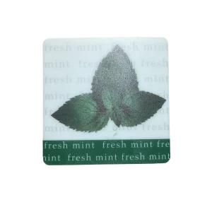 Set de 12 Posavasos Plástico Perfumados de Menta Fresca