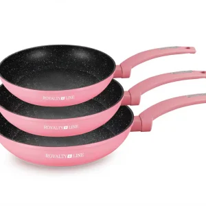 Juego 3 Sartenes Rosas 20-24-28cm Royalty Line